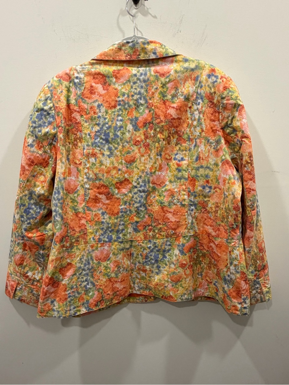 Coldwater Creek Multicolor Floral-Print butter yellow Button-Down Jacket blazer - Picture 10 of 13